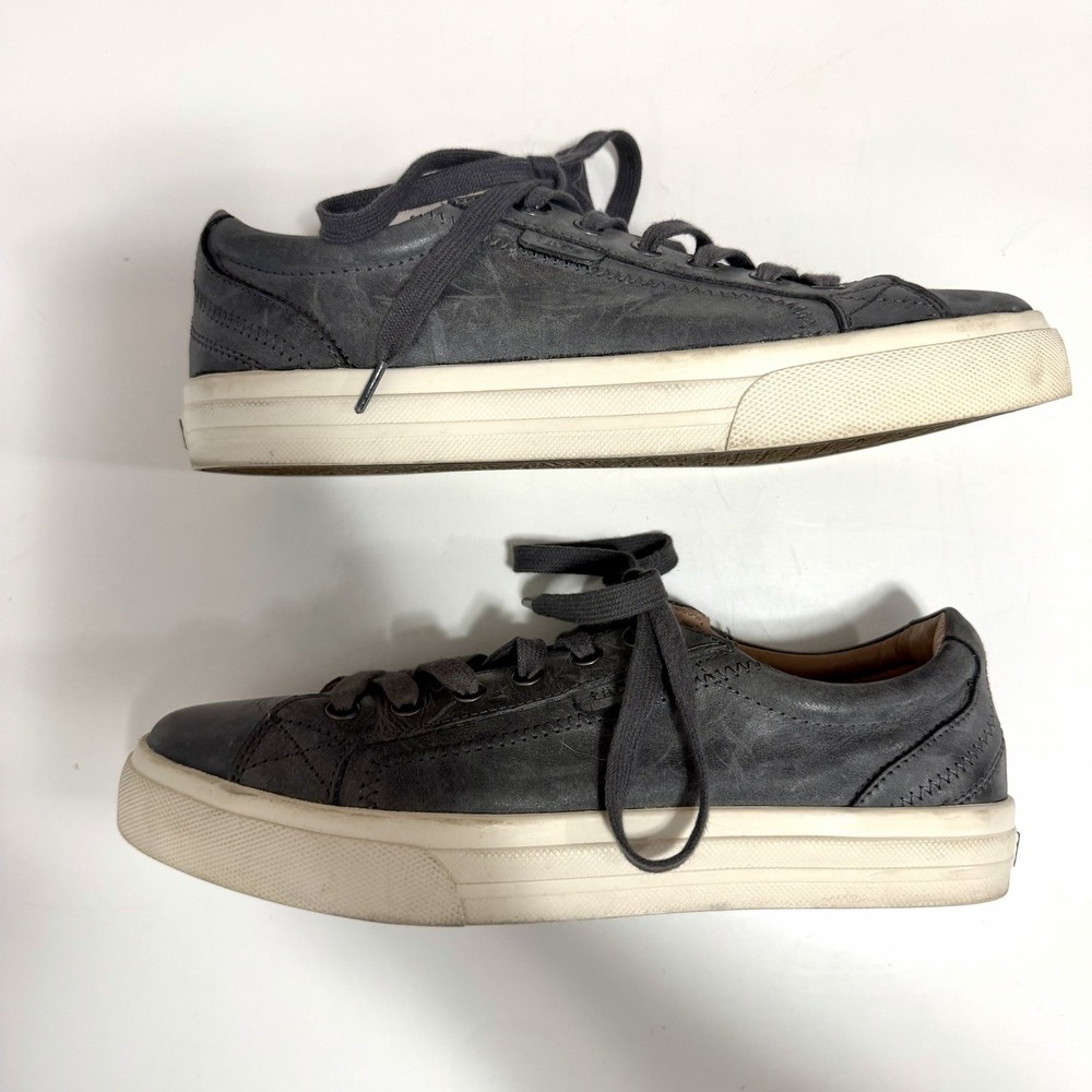 Taos Plim Soul Lux Sneakers Size 8 Gray Comfort Premium Leather Lifestyle Casual